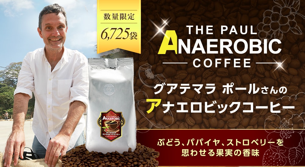 グアテマラ ポールさんのアナエロビックコーヒー（数量限定6725袋）ぶどう、パパイヤ、ストロベリーを思わせる果実の香味