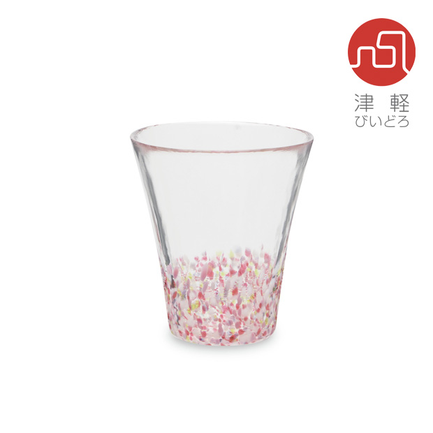 津軽びいどろ　タンブラー　舞う桜