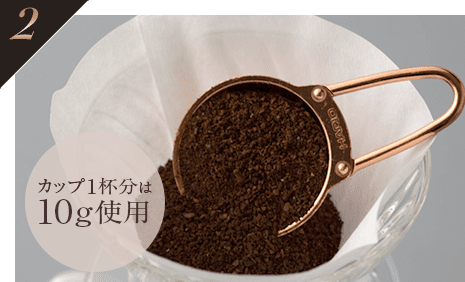 カップ1杯分は10g使用します